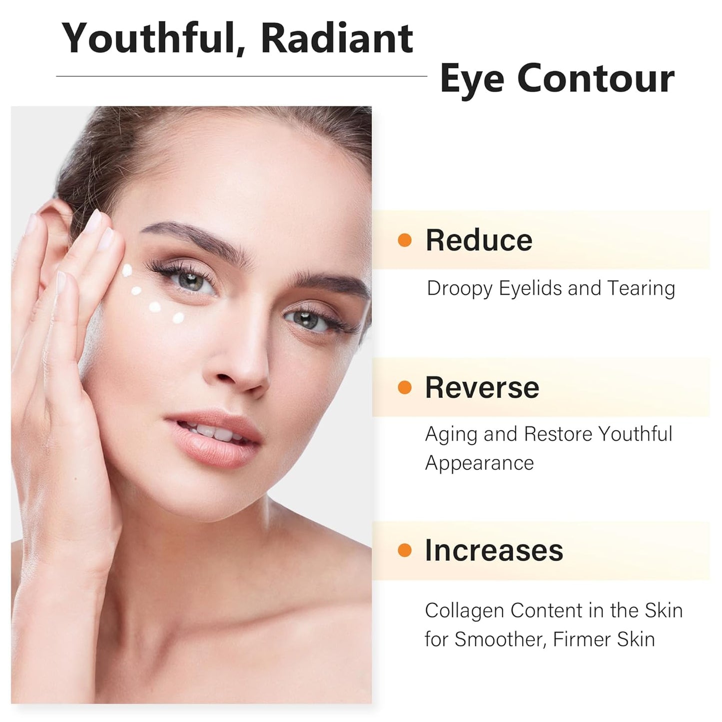 Instant Temporary Eye Tightener : Instant eye cream Reduces UnderEye Bags, Dark Circles & Puffiness, Anti Aging Fine Lines, Firm That Delicate Skin Under Your Eyes 1 oz tube